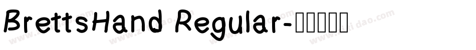 BrettsHand Regular字体转换